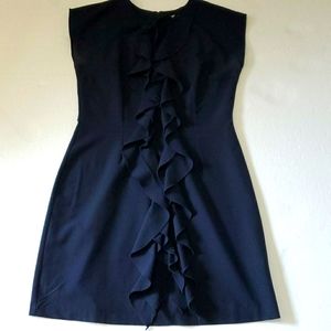Olivia Matthew's Navy Ruffle dress
